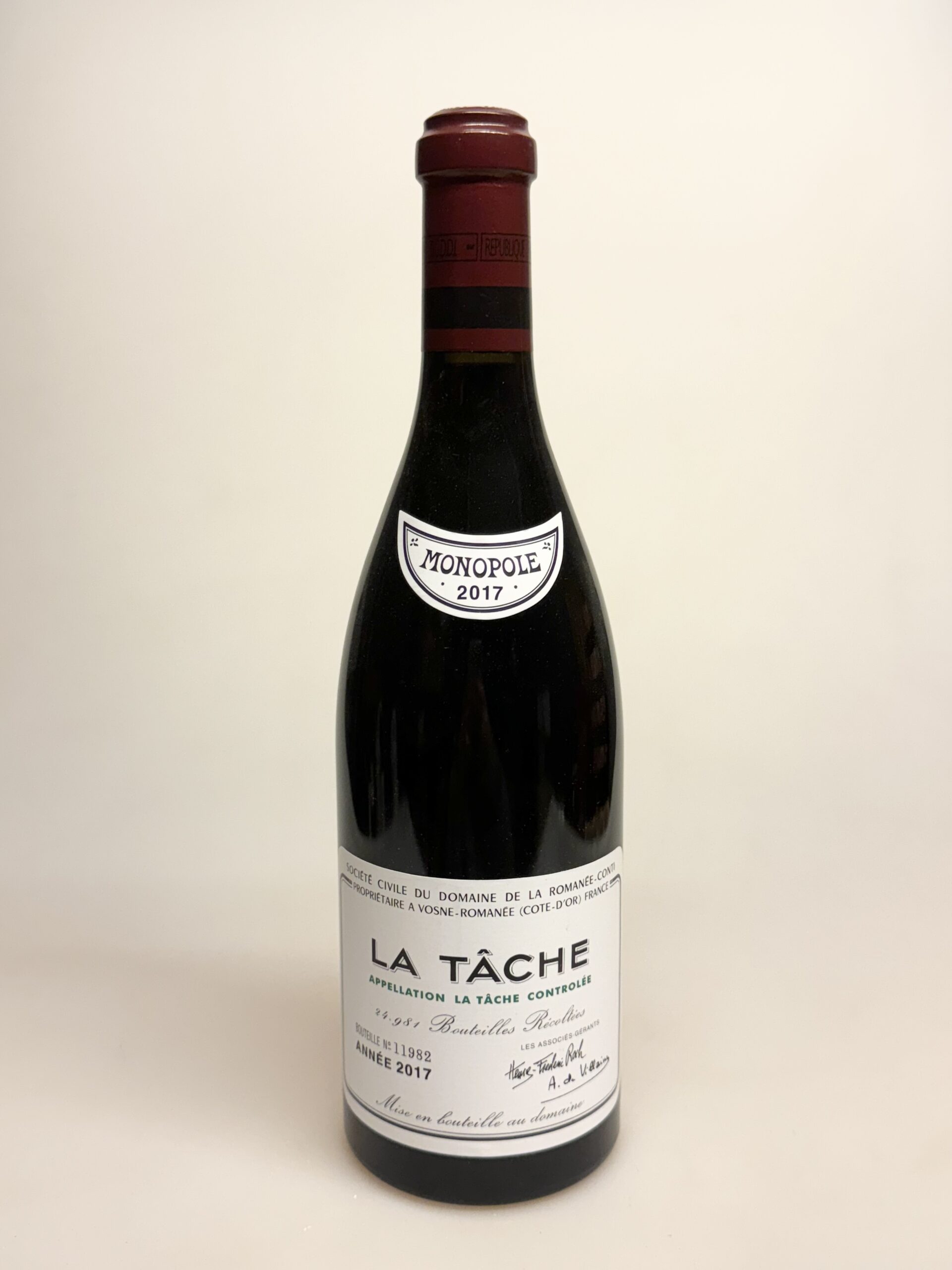 Domaine de la Romanée-Conti La Tâche Monopole 2017 OWC6stks kasse.